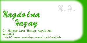 magdolna hazay business card